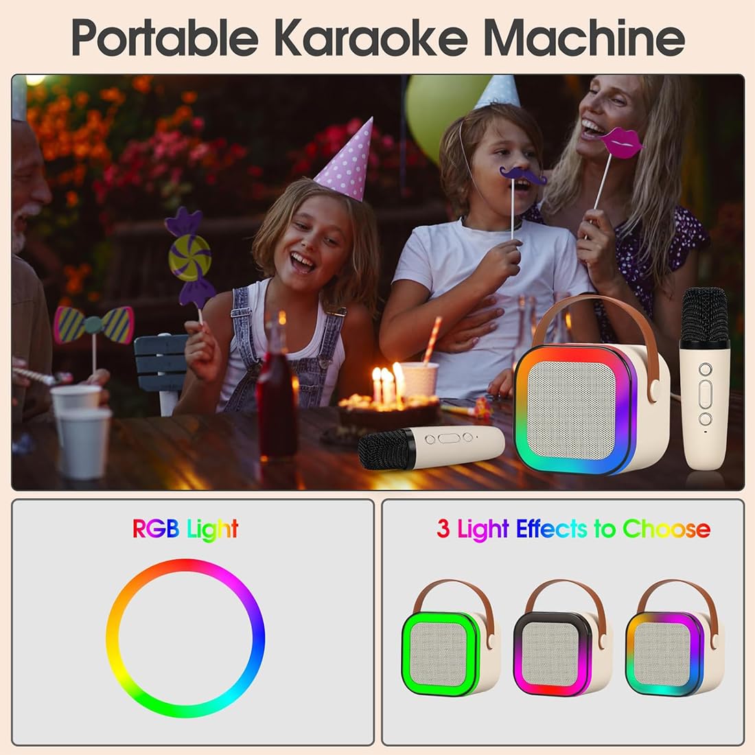 Rechargeable Karaoke Mic with Speaker for Singing | Most Gifted
